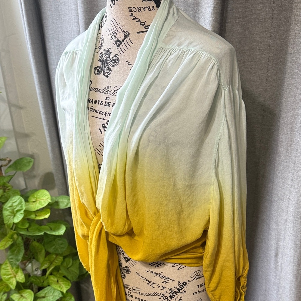 Young Fabulous & Broke Mint Wrap Top